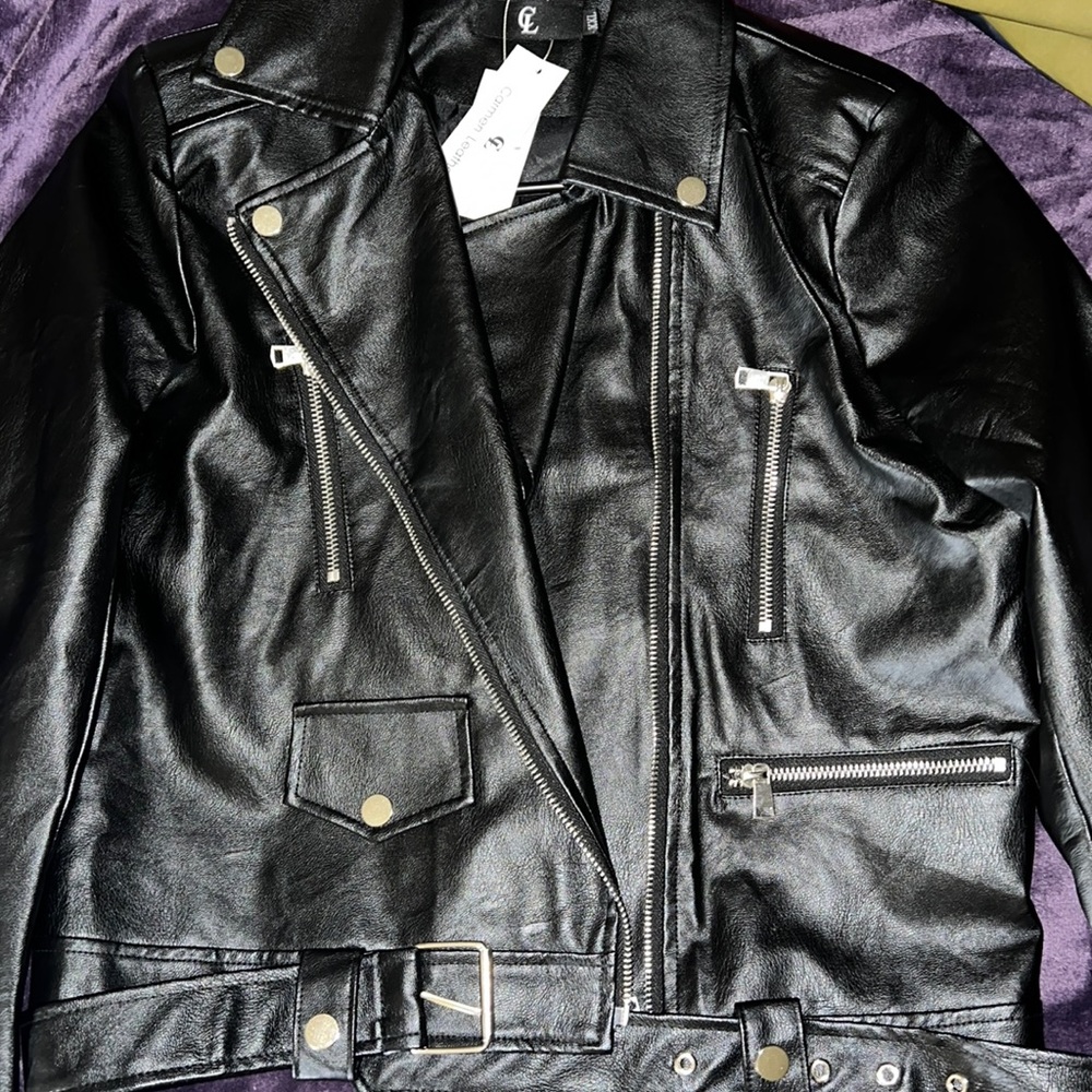 Black moto jacket